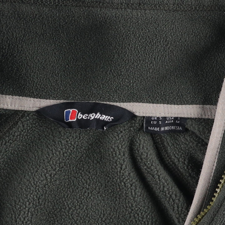 Berghaus fleece jacket, men's size S polyester Green type dark green Vintage Second Hand