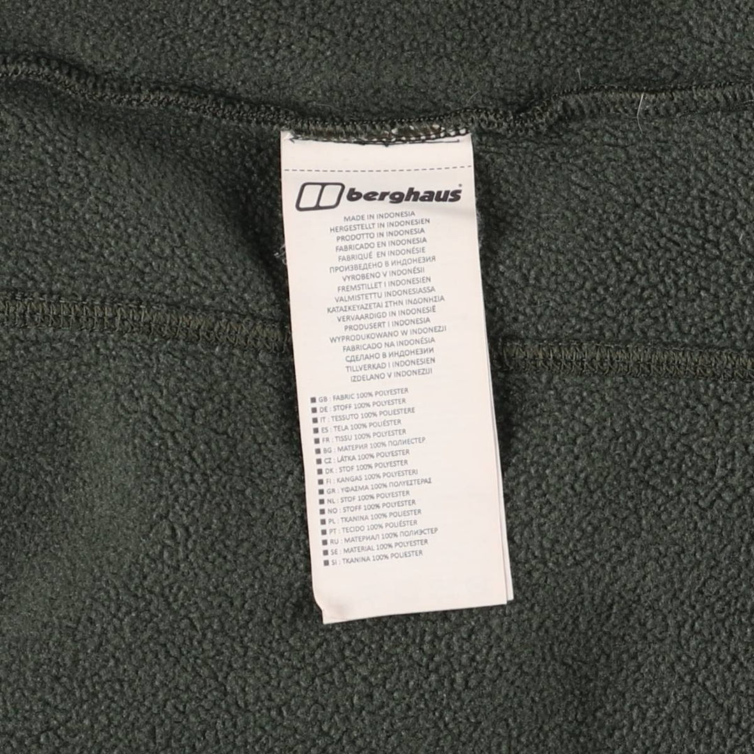 Berghaus fleece jacket, men's size S polyester Green type dark green Vintage Second Hand