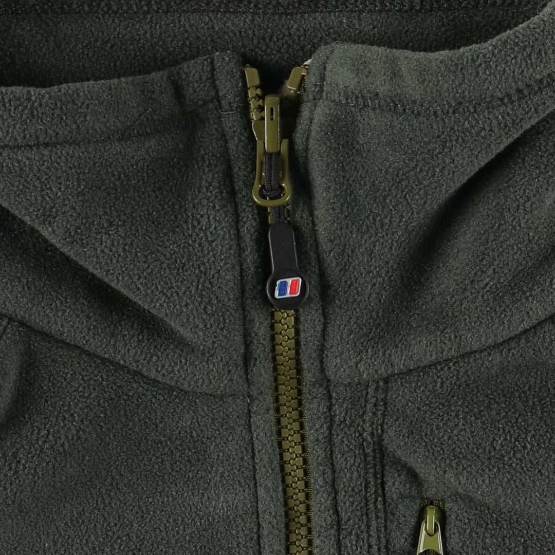 Berghaus fleece jacket, men's size S polyester Green type dark green Vintage Second Hand