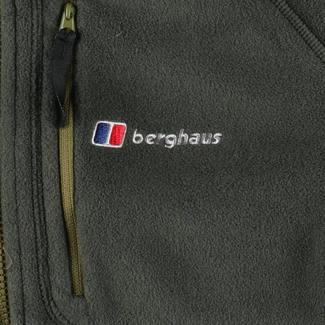 Berghaus fleece jacket, men's size S polyester Green type dark green Vintage Second Hand