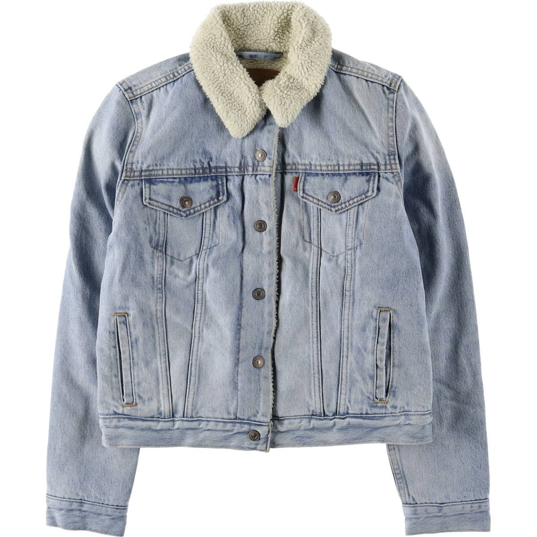 Levi's Denim Boa Jacket, Women's Size Small cotton blue type Vintage Second Hand