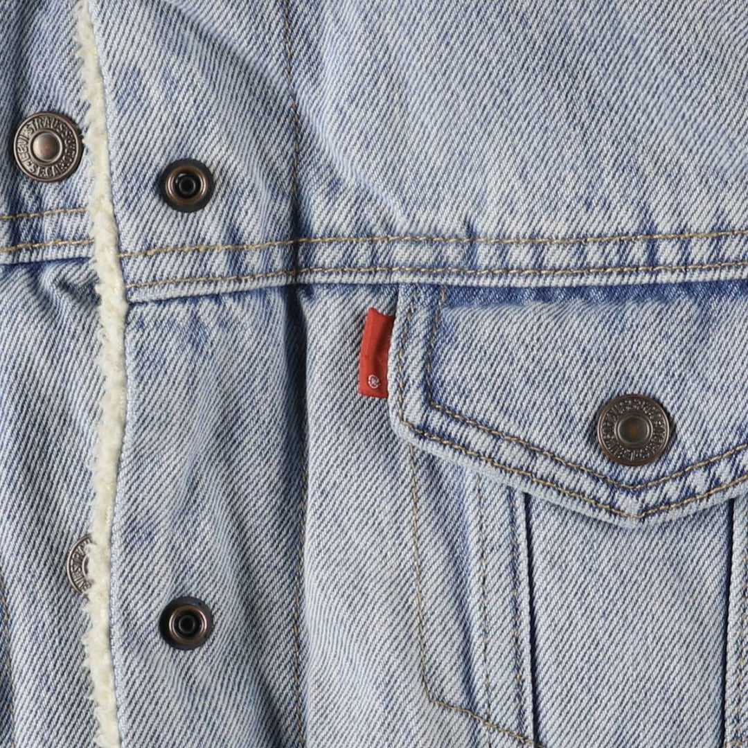 Levi's Denim Boa Jacket, Women's Size Small cotton blue type Vintage Second Hand