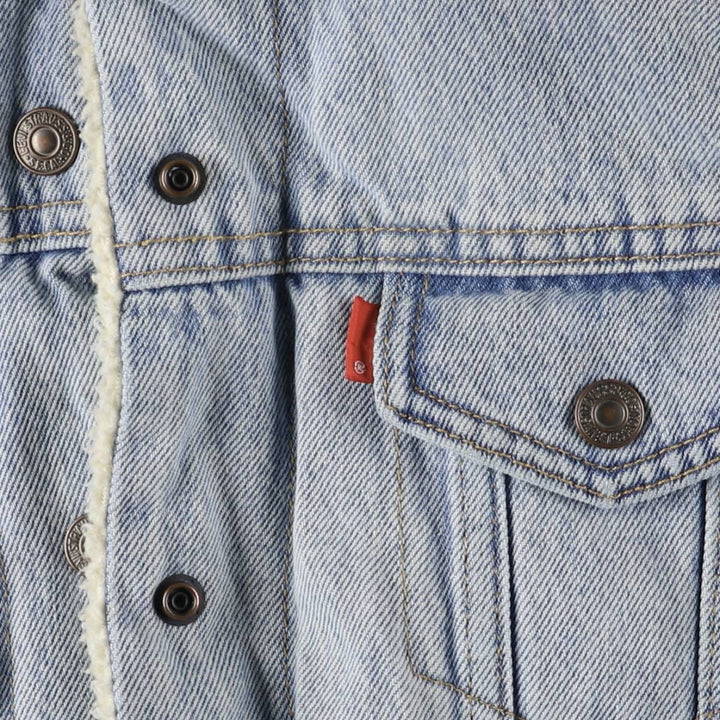 Levi's Denim Boa Jacket, Women's Size Small cotton blue type Vintage Second Hand