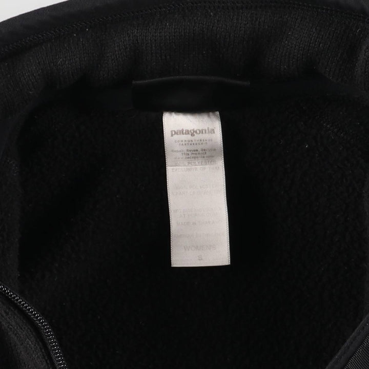 Patagonia 25541FA14 Fleece Jacket, Women's, Size Small polyester black type Vintage Second Hand