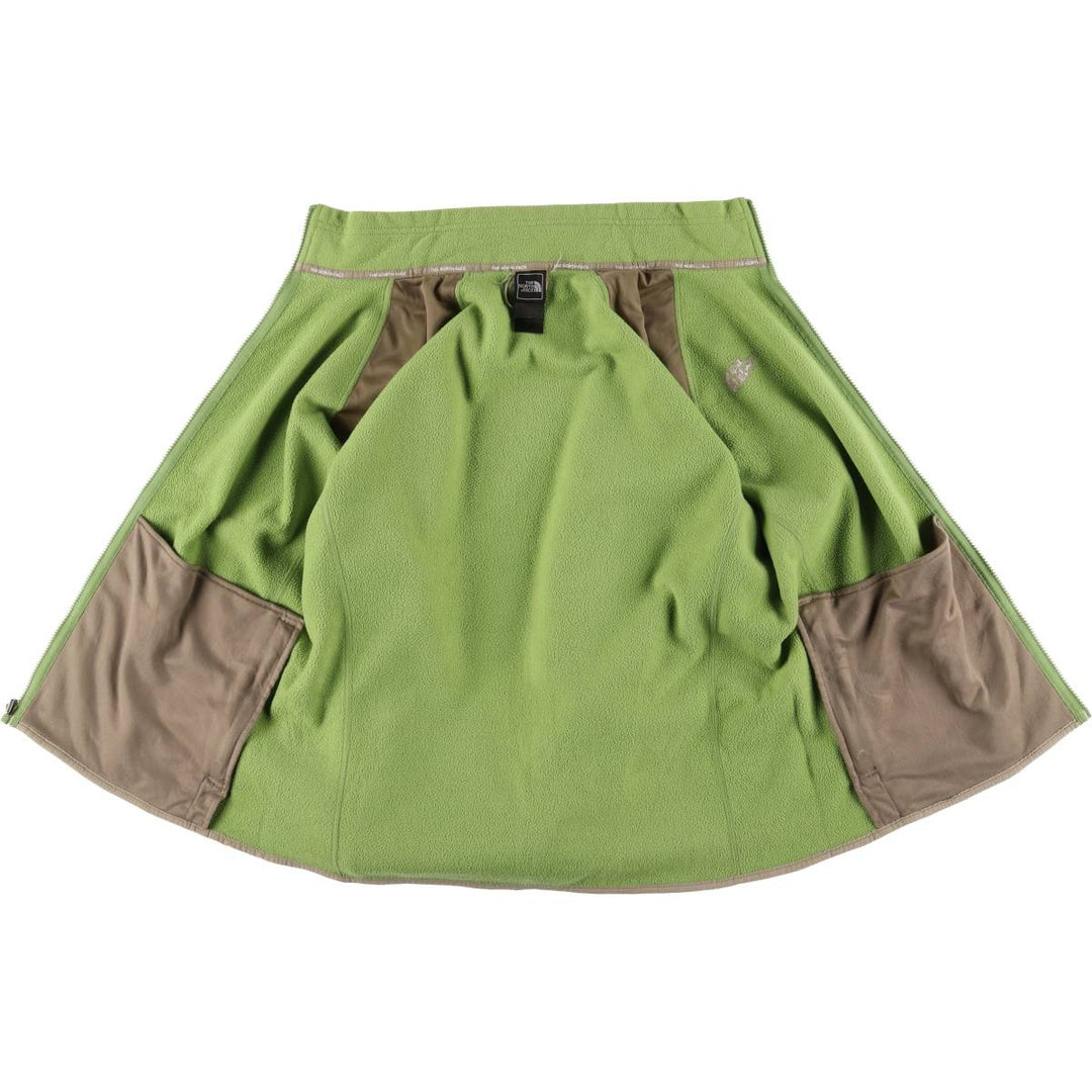 The North Face Women's XL Long Sleeve Fleece Jacket unclear green type yellow green Vintage Second Hand