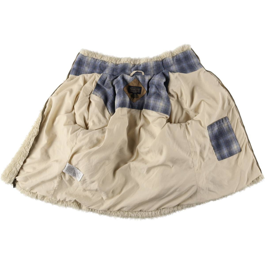 Pendleton fleece jacket, women's size M acrylic ivory Vintage Second Hand