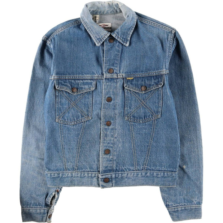 Vintage 1970'S Big Yank Western Style Denim Jacket, Women's Size Small cotton blue type Vintage Second Hand