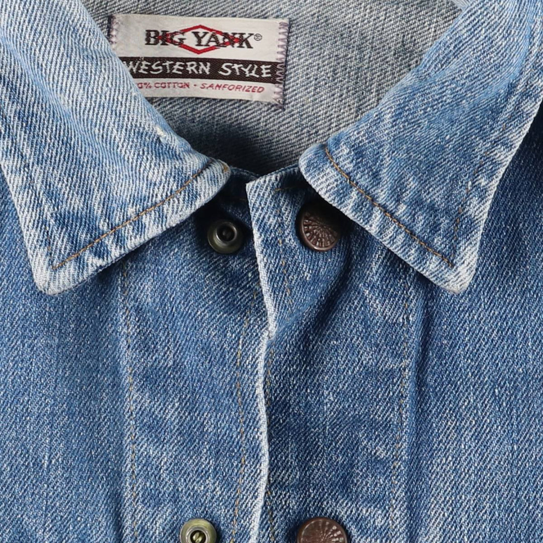 Vintage 1970'S Big Yank Western Style Denim Jacket, Women's Size Small cotton blue type Vintage Second Hand