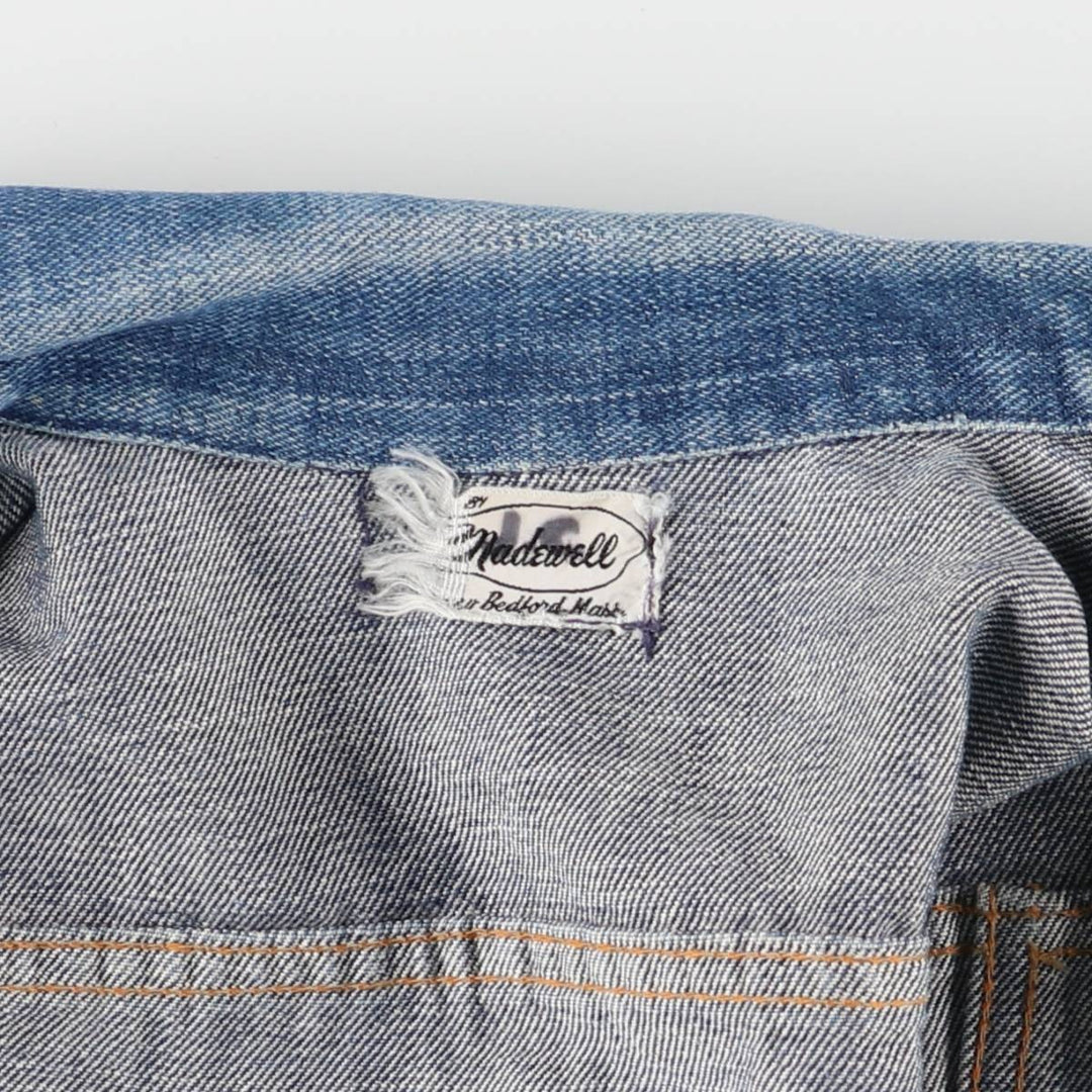Vintage 1960'S Madewell denim jacket, size M, women's unclear blue type Vintage Second Hand
