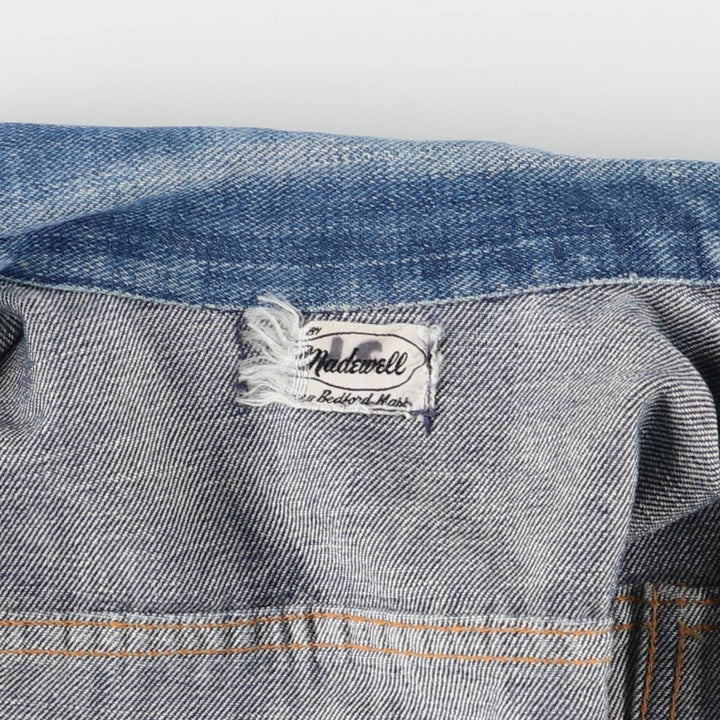 Vintage 1960'S Madewell denim jacket, size M, women's unclear blue type Vintage Second Hand