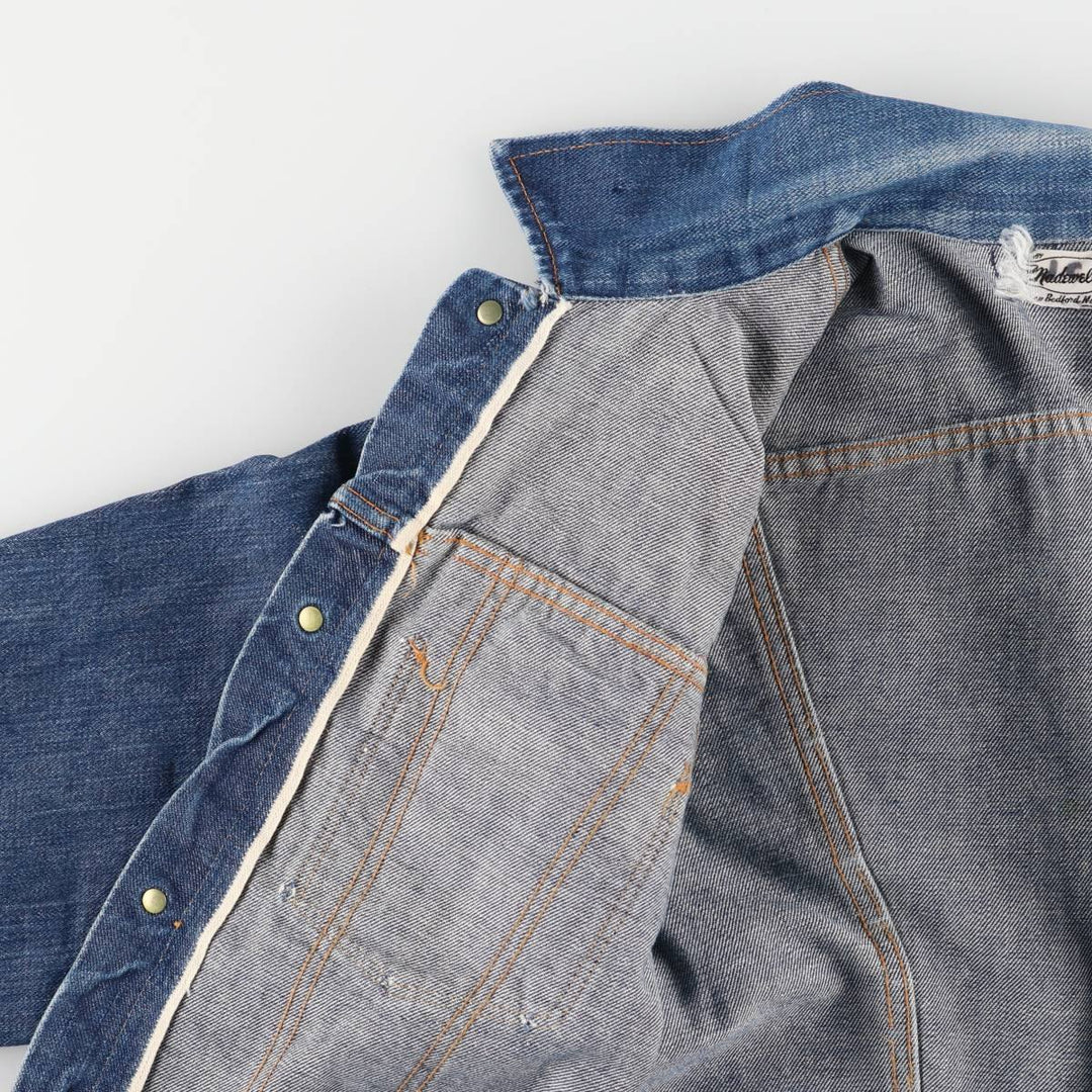 Vintage 1960'S Madewell denim jacket, size M, women's unclear blue type Vintage Second Hand