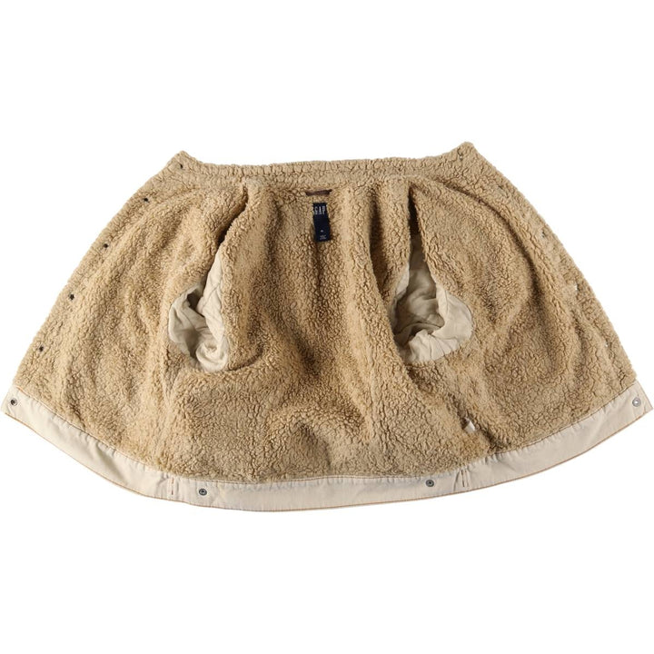 2000'S GAP STRETCH Corduroy Boa Jacket, Women's, Size XL cotton ivory Vintage Second Hand