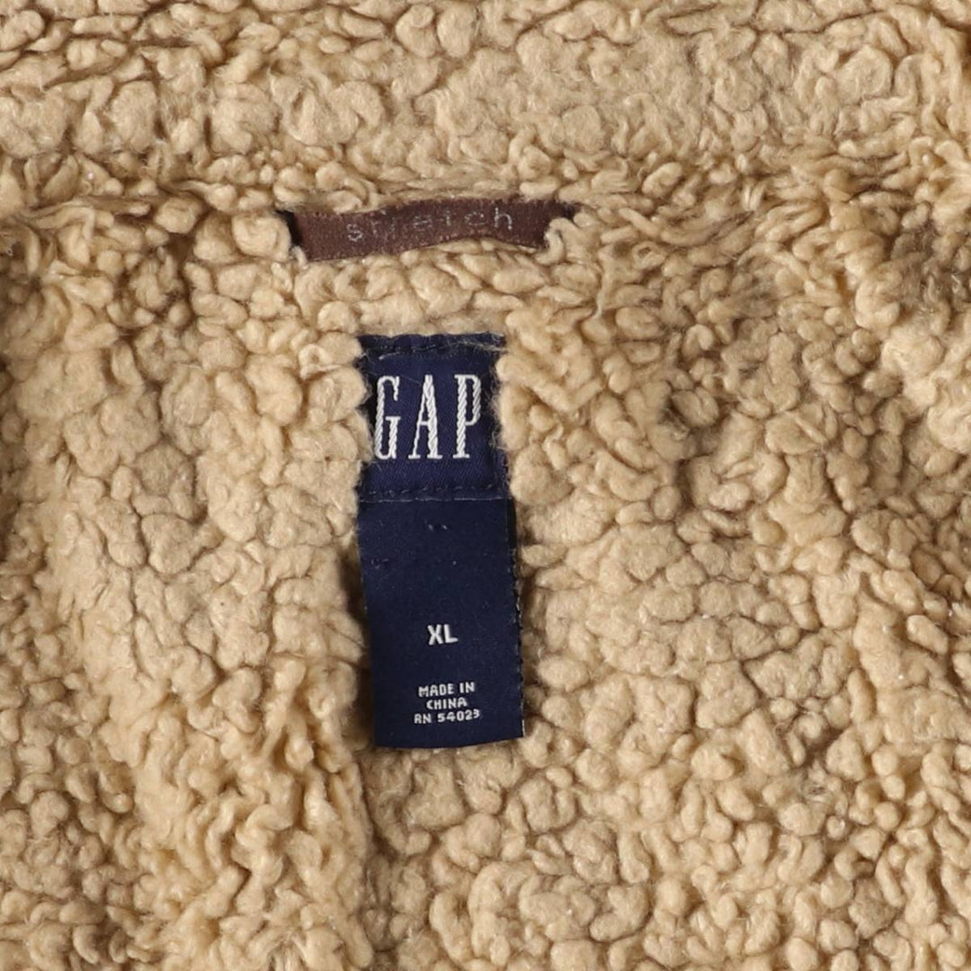 2000'S GAP STRETCH Corduroy Boa Jacket, Women's, Size XL cotton ivory Vintage Second Hand