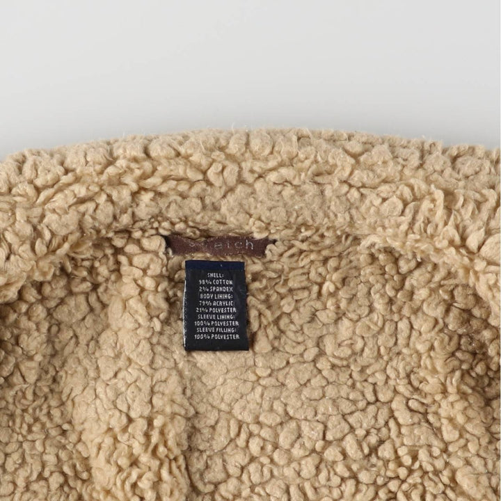 2000'S GAP STRETCH Corduroy Boa Jacket, Women's, Size XL cotton ivory Vintage Second Hand