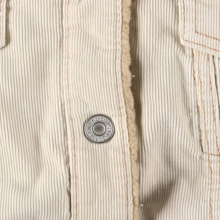 2000'S GAP STRETCH Corduroy Boa Jacket, Women's, Size XL cotton ivory Vintage Second Hand