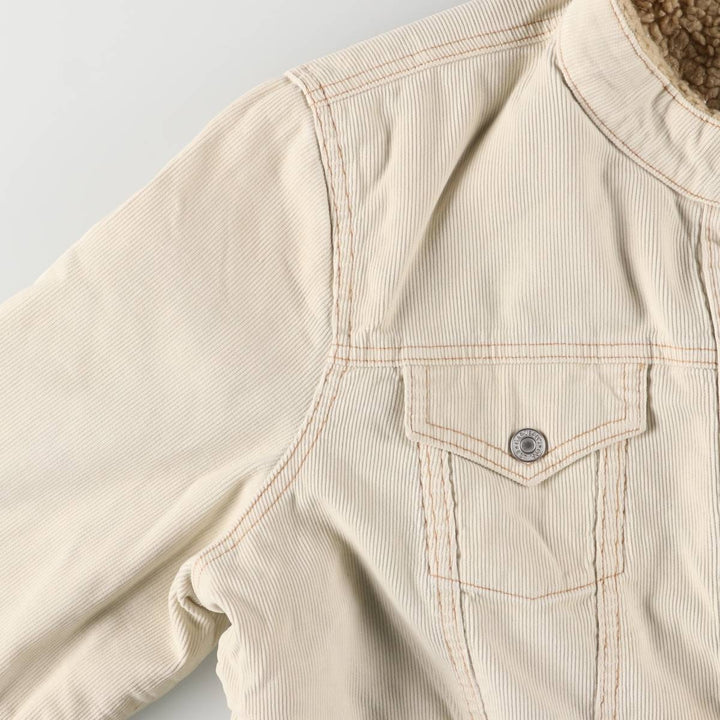 2000'S GAP STRETCH Corduroy Boa Jacket, Women's, Size XL cotton ivory Vintage Second Hand