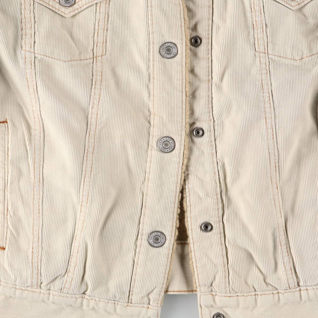2000'S GAP STRETCH Corduroy Boa Jacket, Women's, Size XL cotton ivory Vintage Second Hand