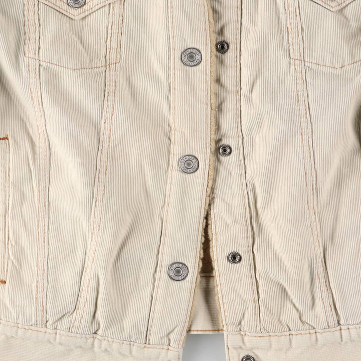 2000'S GAP STRETCH Corduroy Boa Jacket, Women's, Size XL cotton ivory Vintage Second Hand