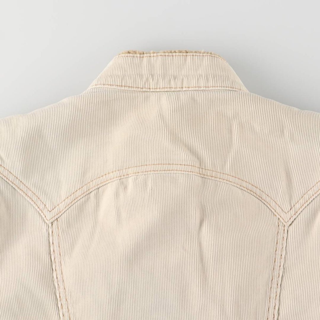 2000'S GAP STRETCH Corduroy Boa Jacket, Women's, Size XL cotton ivory Vintage Second Hand