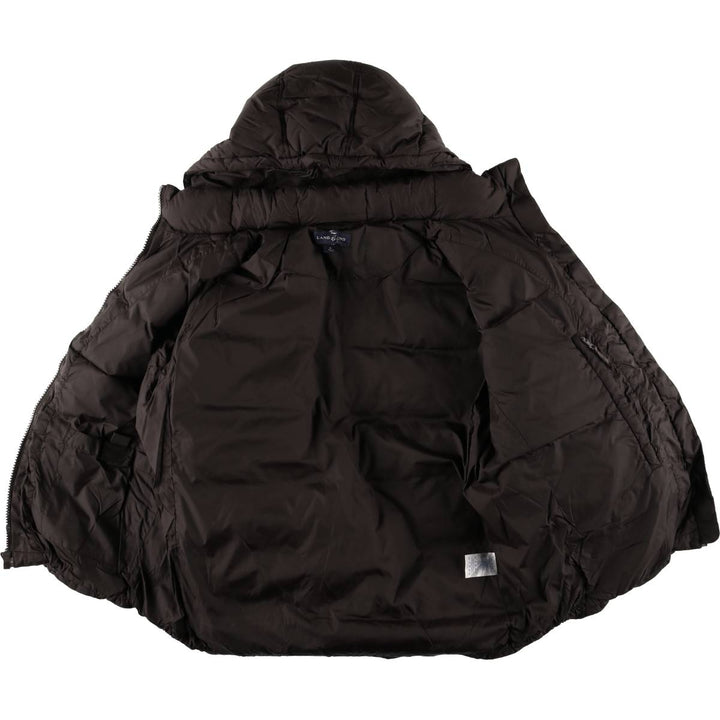 2000'S Lands' End Goose Down Parka, Women's, Size L Nylon black type Vintage Second Hand