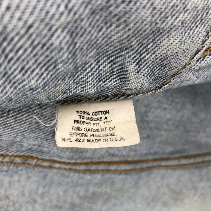 Vintage Levi's denim jacket, made in the USA, size S, men's. cotton blue type Vintage Second Hand