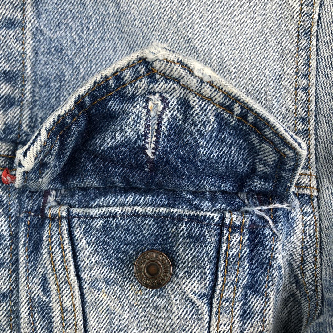 Vintage Levi's denim jacket, made in the USA, size S, men's. cotton blue type Vintage Second Hand