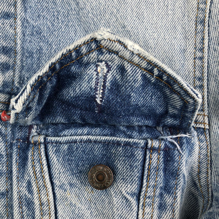 Vintage Levi's denim jacket, made in the USA, size S, men's. cotton blue type Vintage Second Hand