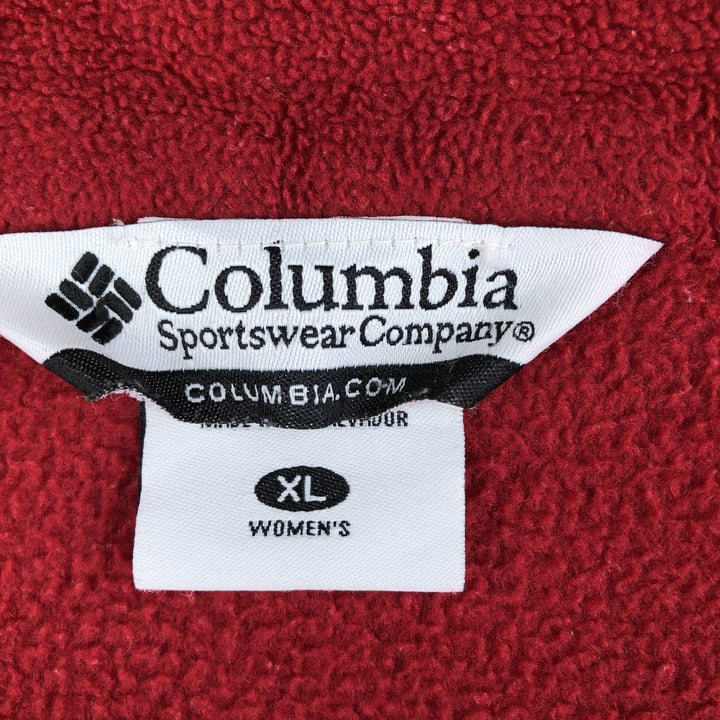 2000'S Columbia fleece jacket, women's size XL polyester red type Vintage Second Hand