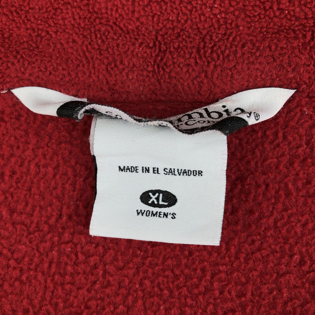 2000'S Columbia fleece jacket, women's size XL polyester red type Vintage Second Hand