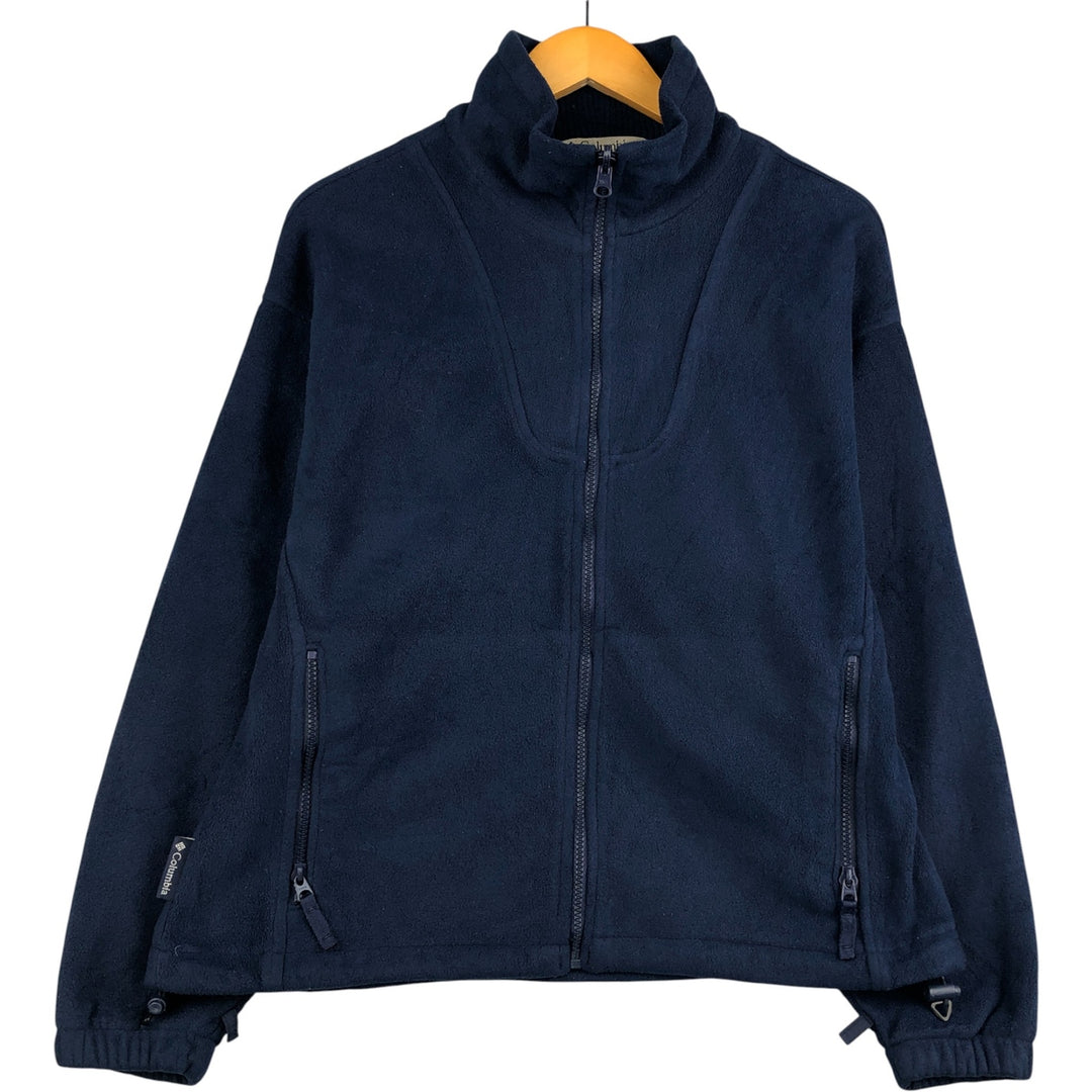 90'S Vintage Columbia Women's Fleece Jacket, Size M polyester navy blue type Vintage Second Hand