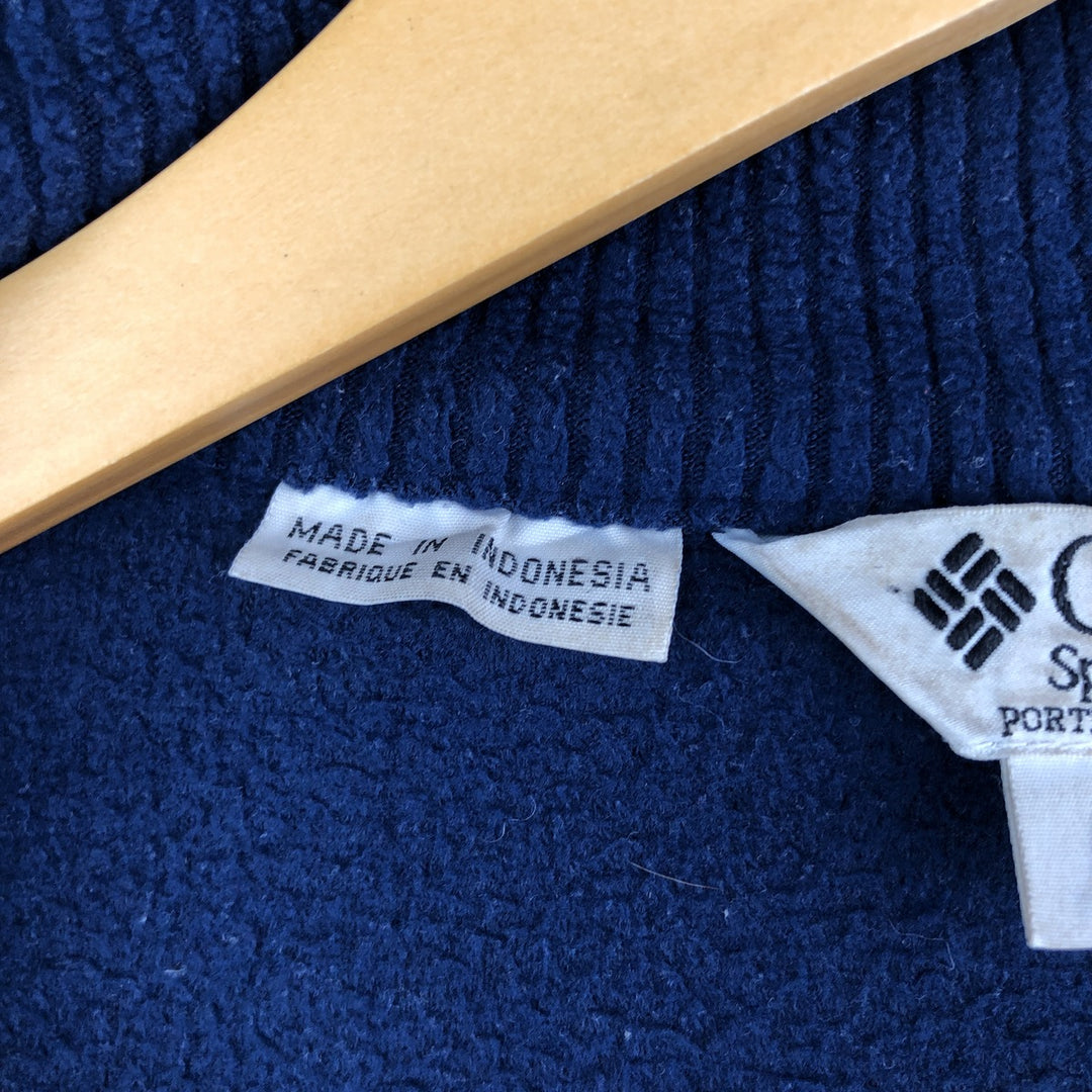 90'S Vintage Columbia Women's Fleece Jacket, Size M polyester navy blue type Vintage Second Hand