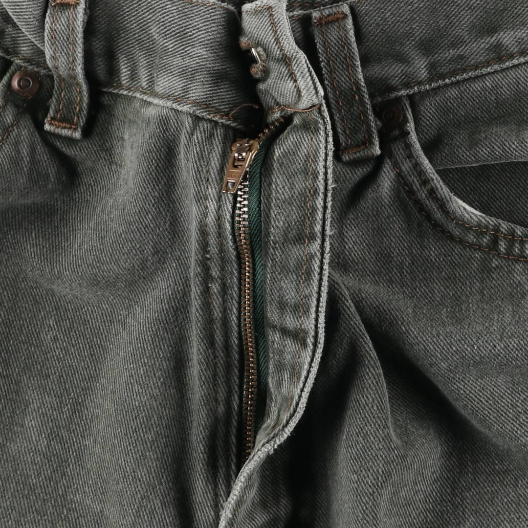 Lee RIVETED Tapered Denim Pants, Made in USA, Women's Size L (W28) cotton Khaki type Vintage Second Hand