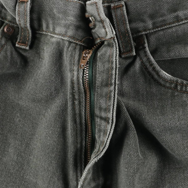 Lee RIVETED Tapered Denim Pants, Made in USA, Women's Size L (W28) cotton Khaki type Vintage Second Hand