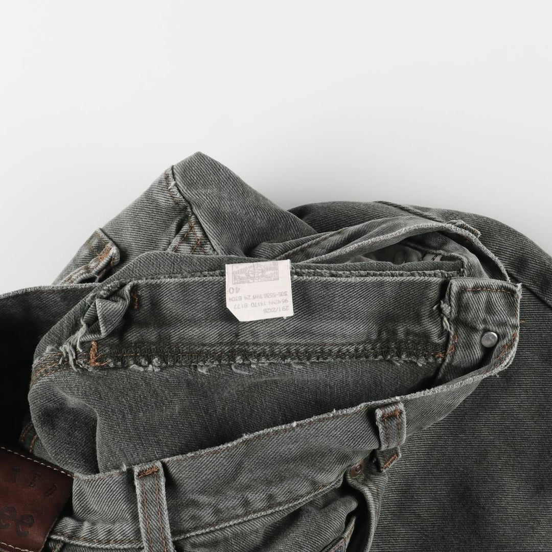 Lee RIVETED Tapered Denim Pants, Made in USA, Women's Size L (W28) cotton Khaki type Vintage Second Hand