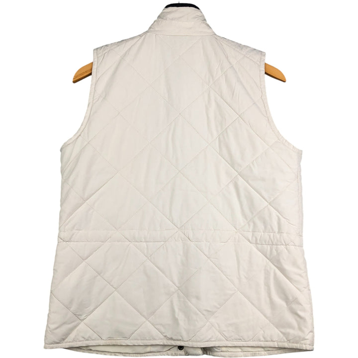 Ralph Lauren LAUREN quilted vest, women's size M polyester pale white type Vintage Second Hand