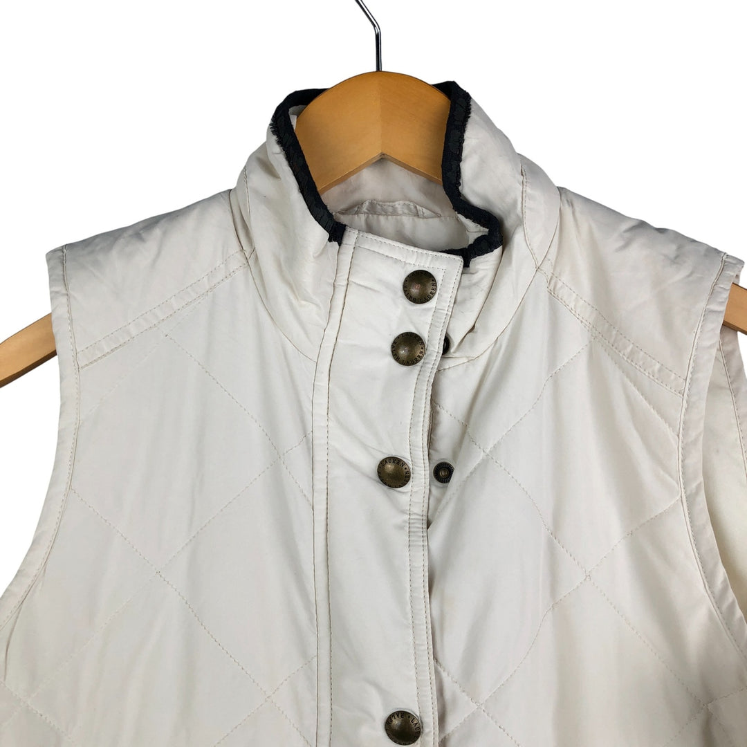 Ralph Lauren LAUREN quilted vest, women's size M polyester pale white type Vintage Second Hand