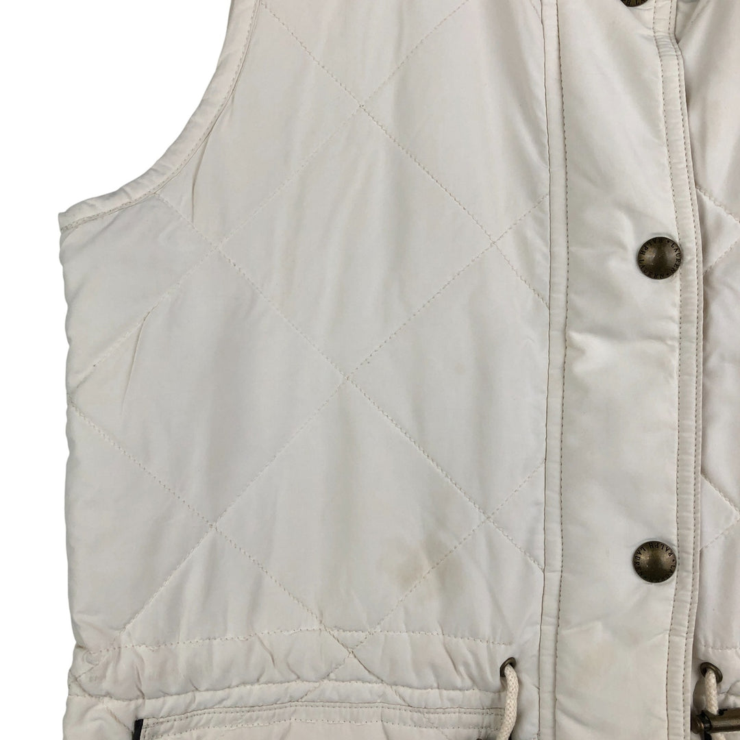 Ralph Lauren LAUREN quilted vest, women's size M polyester pale white type Vintage Second Hand