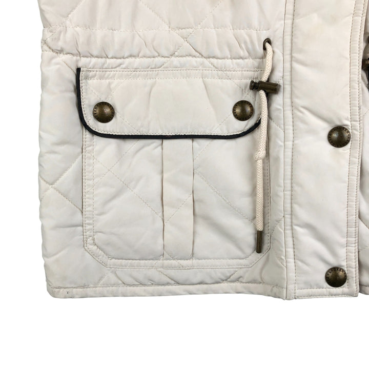 Ralph Lauren LAUREN quilted vest, women's size M polyester pale white type Vintage Second Hand