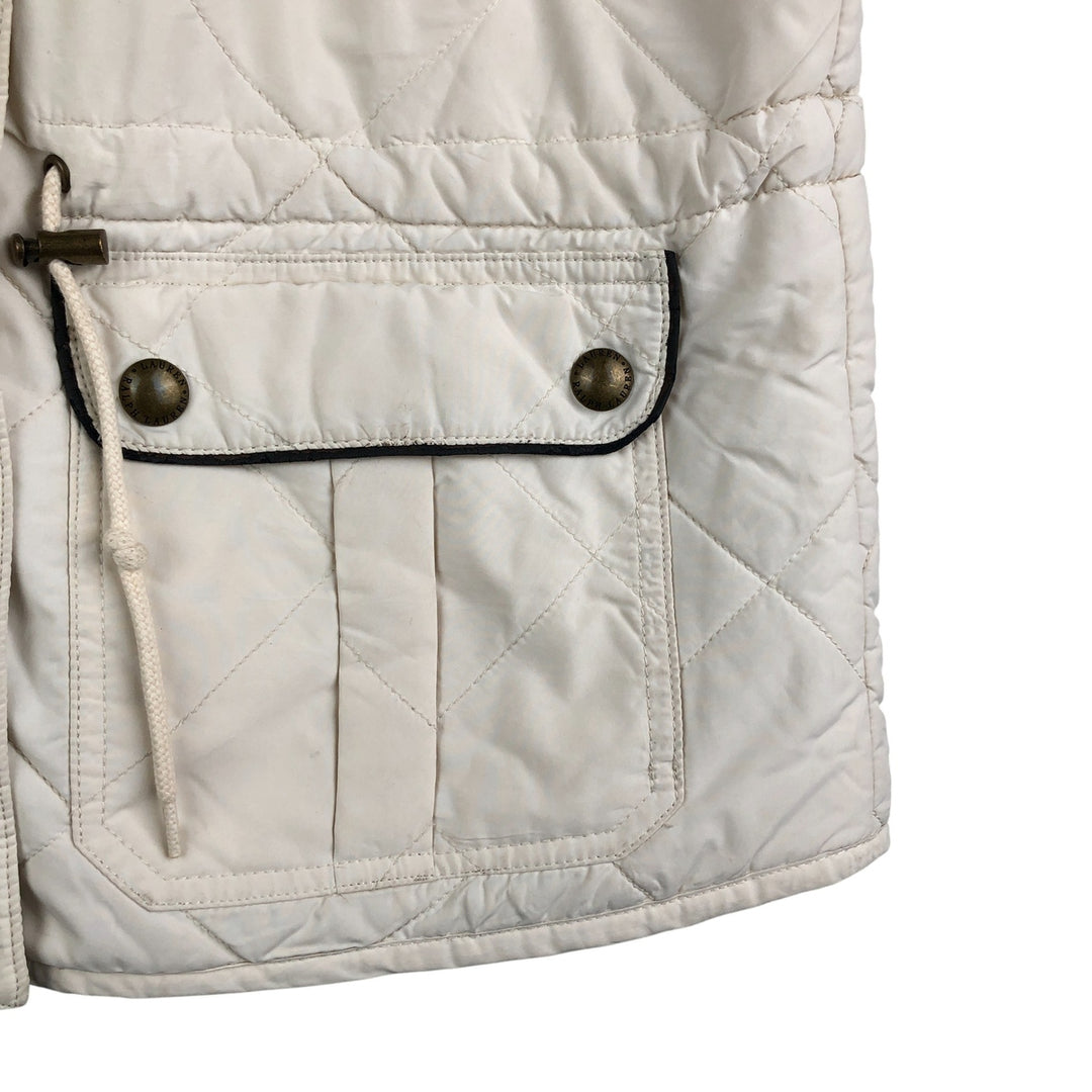 Ralph Lauren LAUREN quilted vest, women's size M polyester pale white type Vintage Second Hand