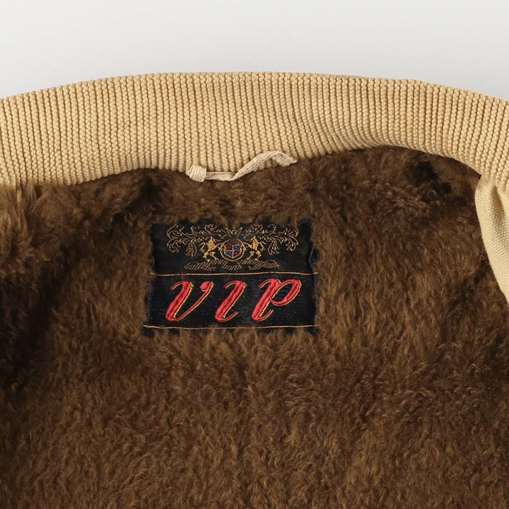 Vintage 70s-80'S VIP Derby Jacket with Cup Shoulder Strap, Men's Size L unclear Beige type Vintage Second Hand