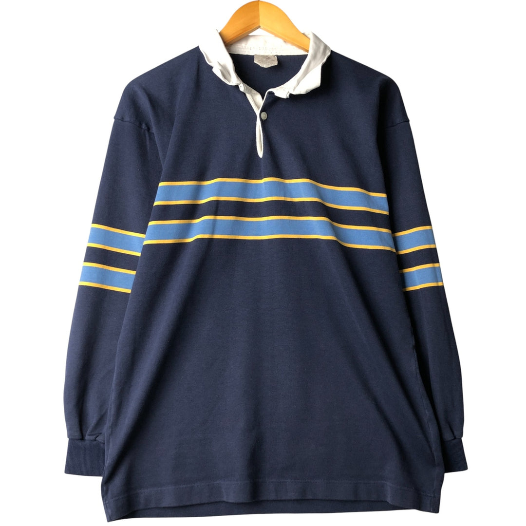 Vintage 80s-90'S Australia long sleeve rugby shirt, size M, men's polyester navy blue type Vintage Second Hand