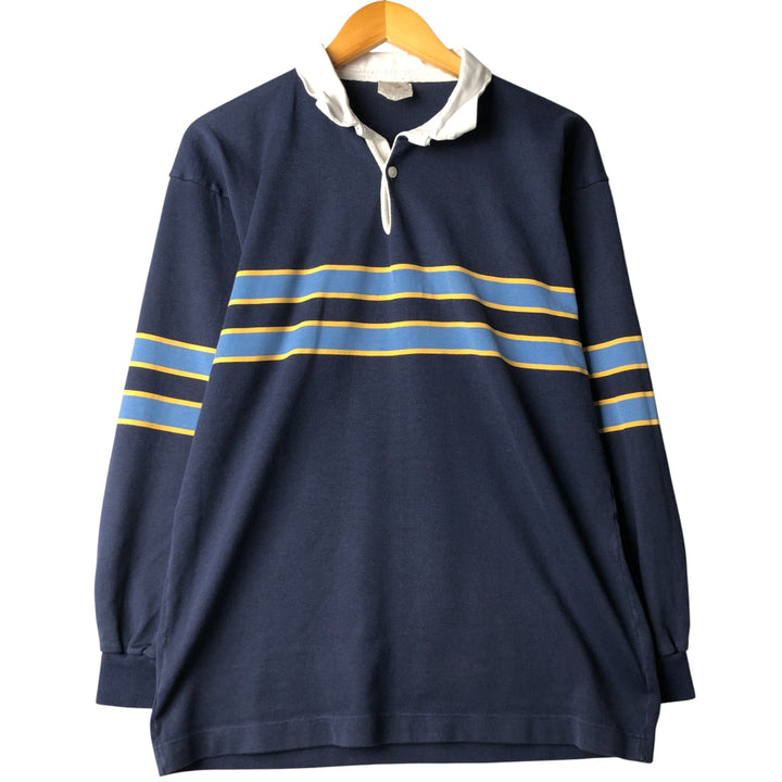 Vintage 80s-90'S Australia long sleeve rugby shirt, size M, men's polyester navy blue type Vintage Second Hand