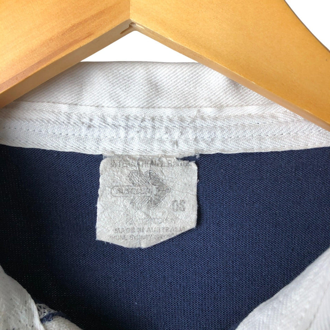 Vintage 80s-90'S Australia long sleeve rugby shirt, size M, men's polyester navy blue type Vintage Second Hand