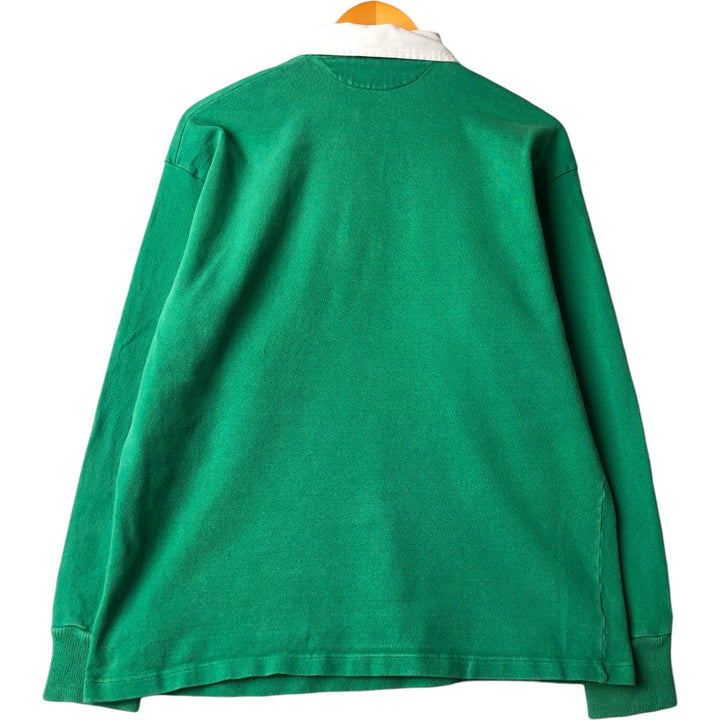 Vintage 80s-90'S Barbarian long-sleeved rugby shirt, men's size L cotton green type Vintage Second Hand