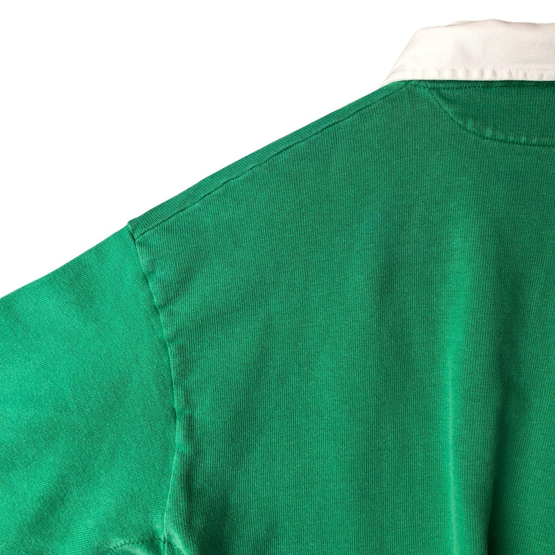 Vintage 80s-90'S Barbarian long-sleeved rugby shirt, men's size L cotton green type Vintage Second Hand