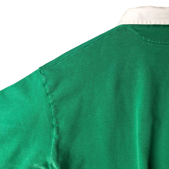 Vintage 80s-90'S Barbarian long-sleeved rugby shirt, men's size L cotton green type Vintage Second Hand