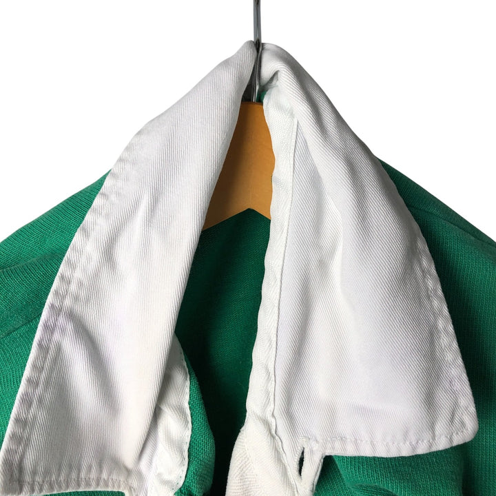 Vintage 80s-90'S Barbarian long-sleeved rugby shirt, men's size L cotton green type Vintage Second Hand
