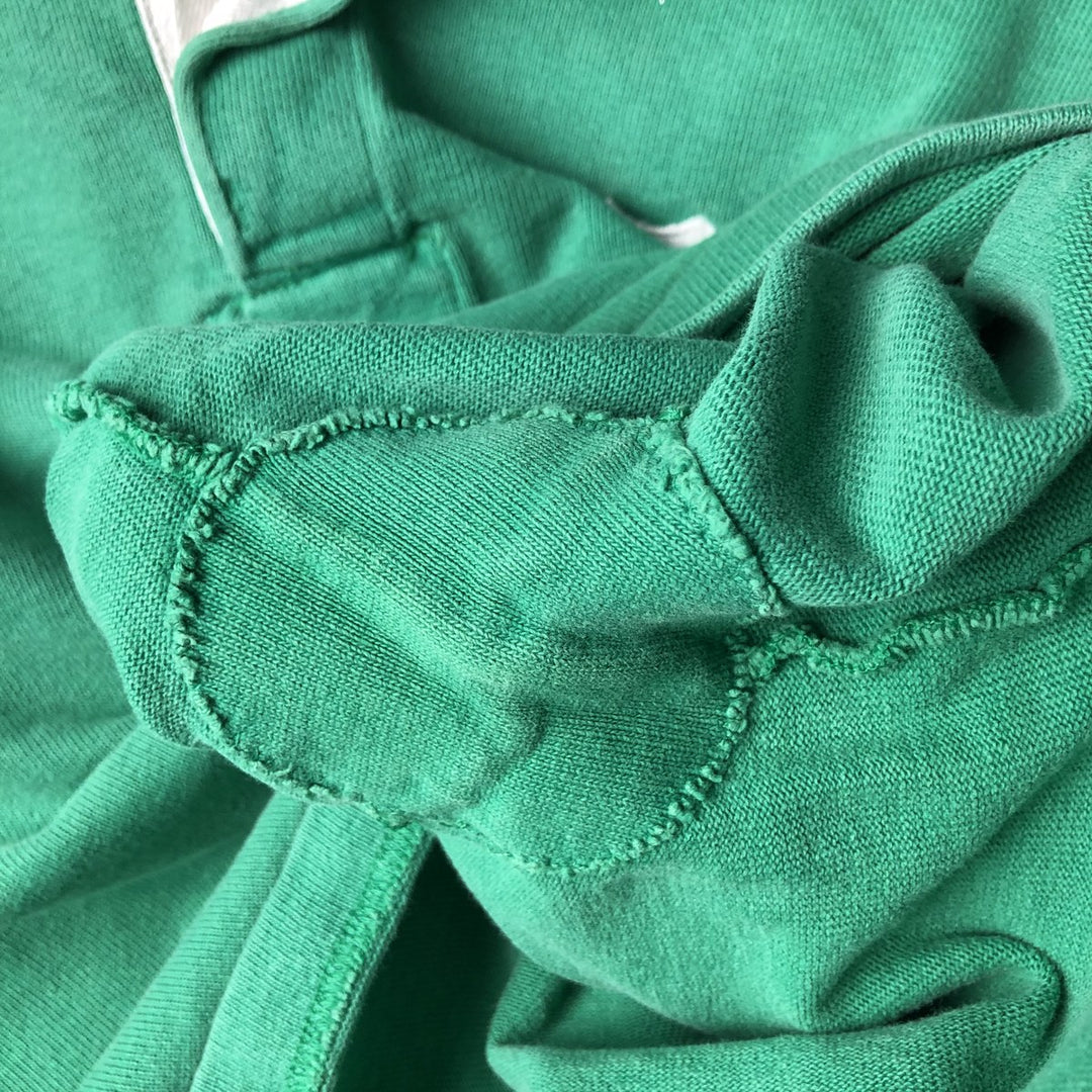 Vintage 80s-90'S Barbarian long-sleeved rugby shirt, men's size L cotton green type Vintage Second Hand