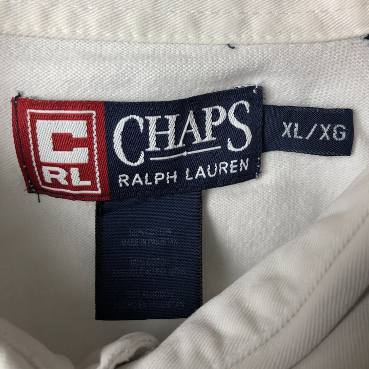 Ralph Lauren Chaps striped long-sleeved rugby shirt, men's size XL cotton navy blue type Vintage Second Hand