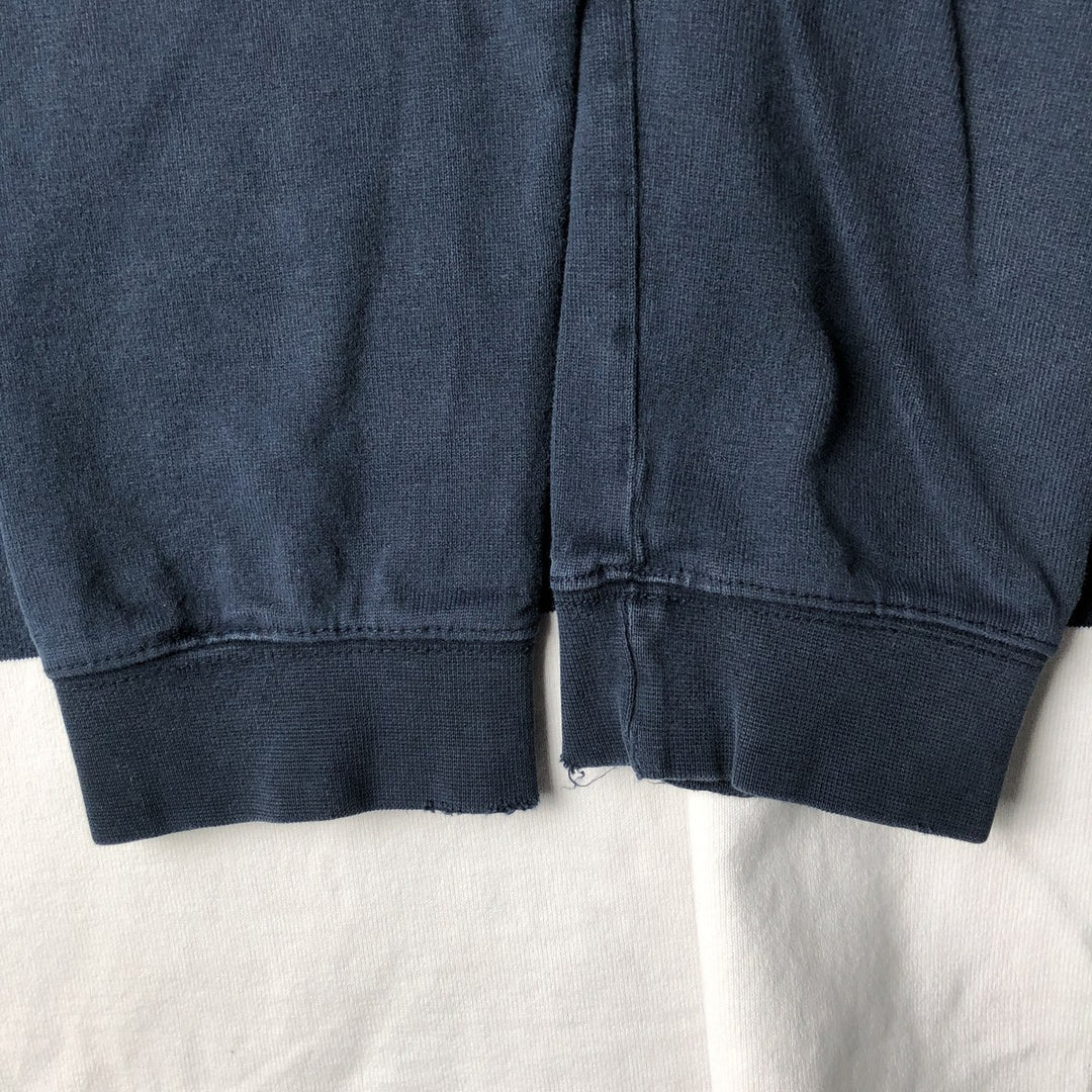 Ralph Lauren Chaps striped long-sleeved rugby shirt, men's size XL cotton navy blue type Vintage Second Hand